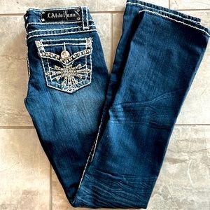 LAidol USA rhinestone bootcut jeans new condition! Worn 1x! Measurements: 26/34